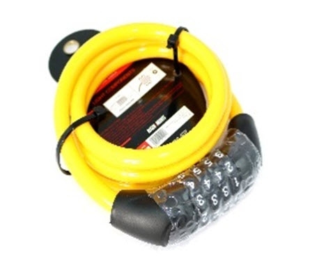 מנעול כבל גמיש מספרים צהוב 10*1200 BOLT