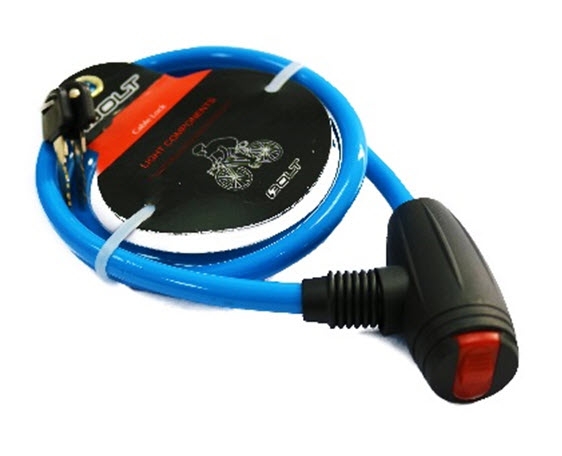 מנעול כבל גמיש כחול 10*1200 BOLT