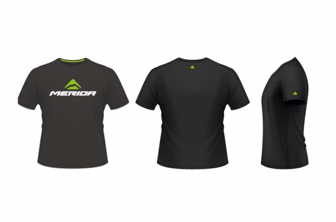 חולצת T שחור לוגו מרידה וכיתוב MERIDA BRAND EDITION