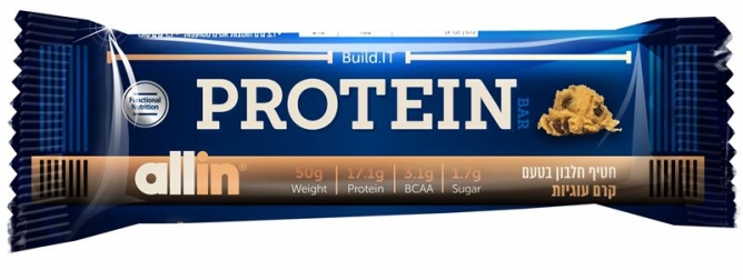 חטיפי חלבון בטעם עוגיות ALLIN