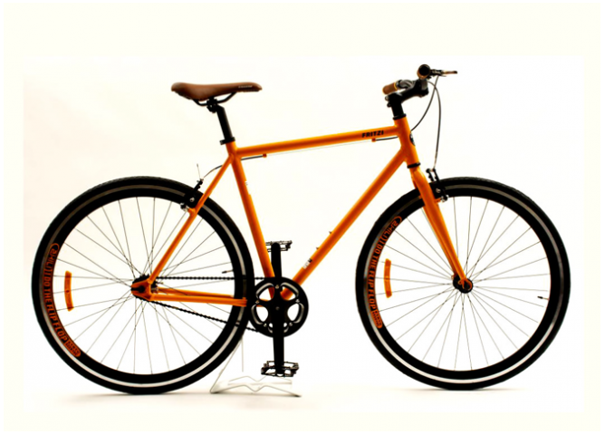 אופני עיר בסטייל רטרו סינגל ספיד / פיקסי RAINBOW FRITZI - כתום