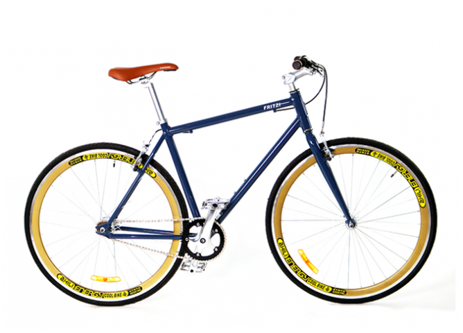 אופני עיר בסטייל רטרו סינגל ספיד / פיקסי  FRITZI - כחול