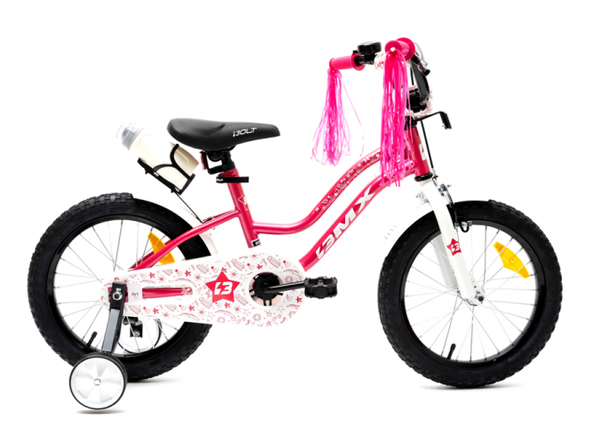 אופני BMX BOLT לילדים 20 - 12" ורוד / לבן 