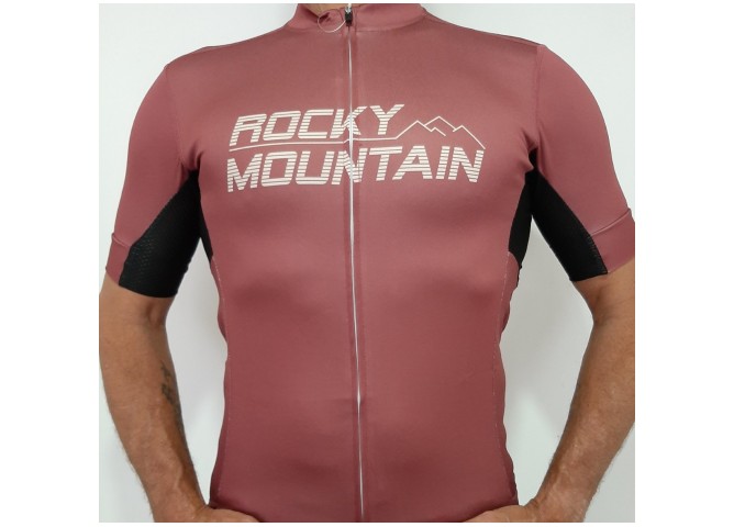 חולצת רכיבה שרוול קצר אדום / לבן Rocky Mountain 